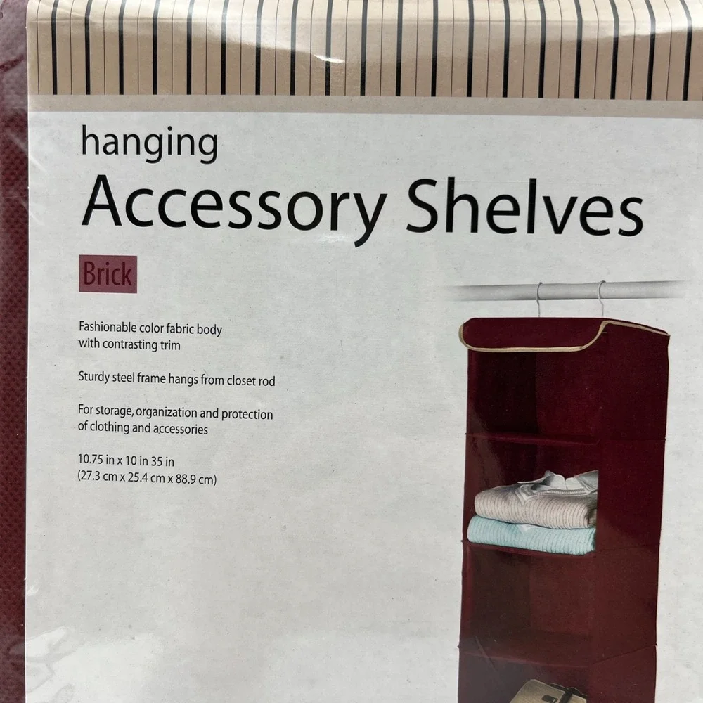 Whitmor 5 Section Closet Organizer Hanging Shelves‎ Sturdy Metal Frame